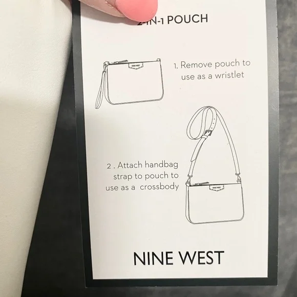 Nine West Garner Cream Logo Tote 4 in 1 bag NWT - Picture 12 of 14